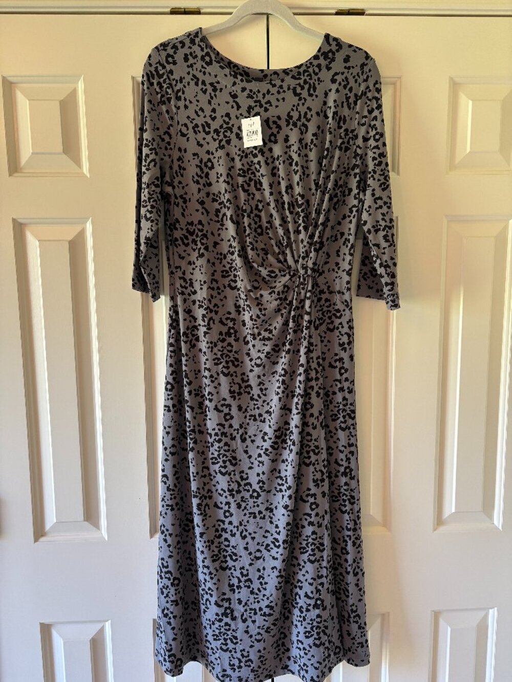 J. Jill Wearever Collection  Twist Waist Dress Sz L NWT